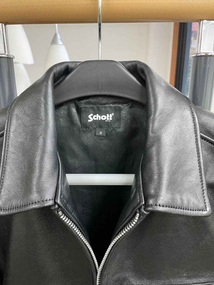 ショット　レザートラッカージャケット　ブラック　 Sサイズ
