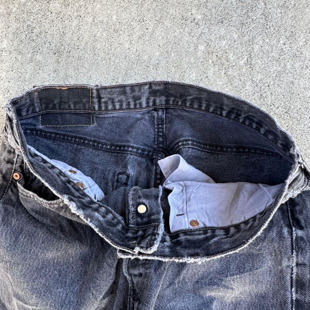 90s Levi's ブラックデニム 後染め　501 USA製　553番　99年