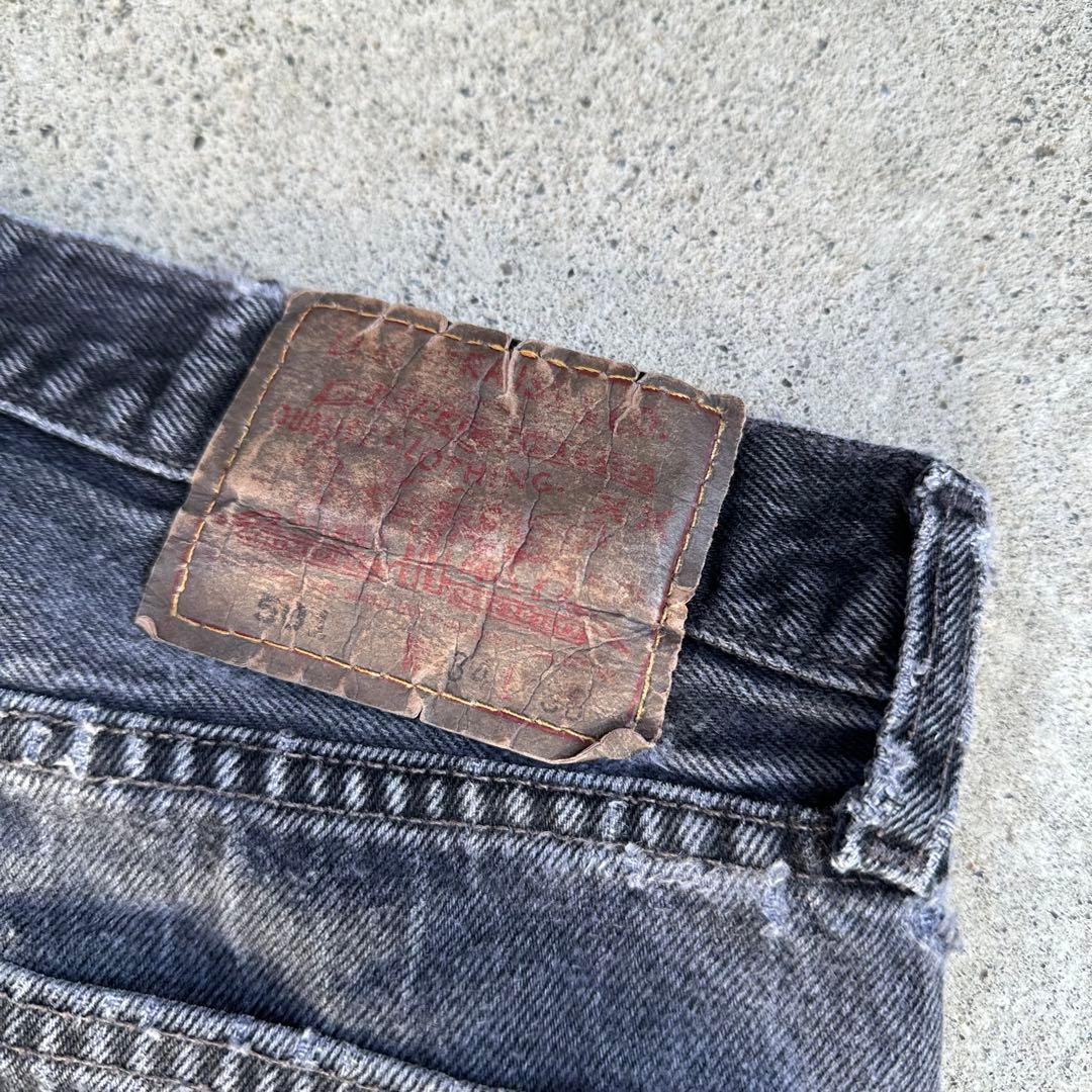 90s Levi's ブラックデニム 後染め　501 USA製　553番　99年