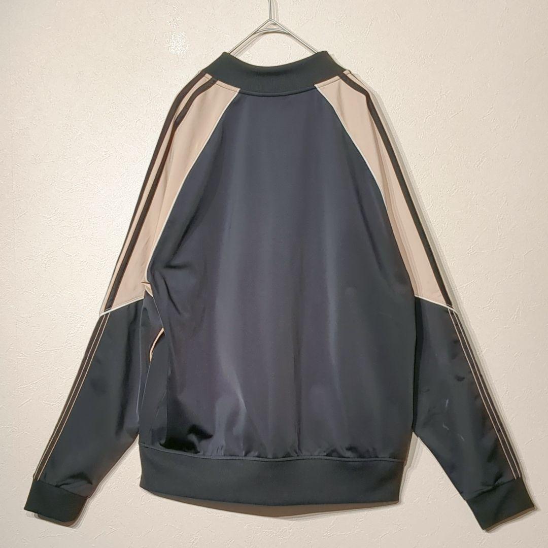 adidasジャージ トラックジャケット上下セットアップ 黒/ベージュ 3ライン