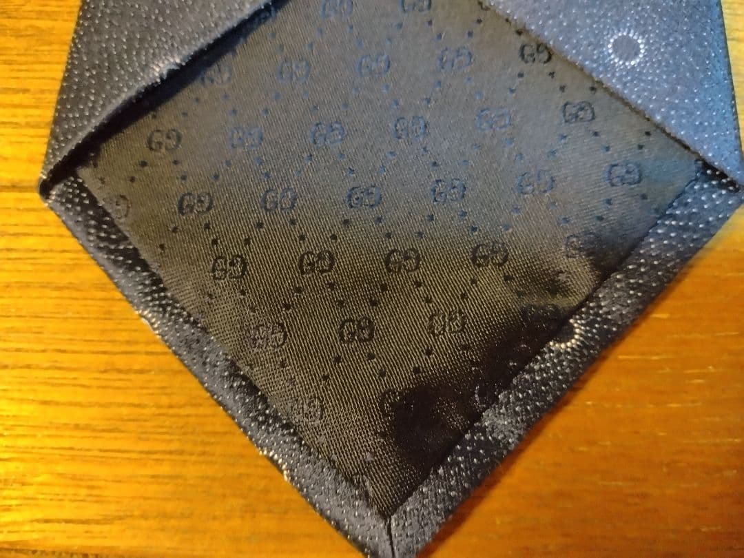 【新品未使用】GUCCI グッチ シルクネクタイ ネイビー