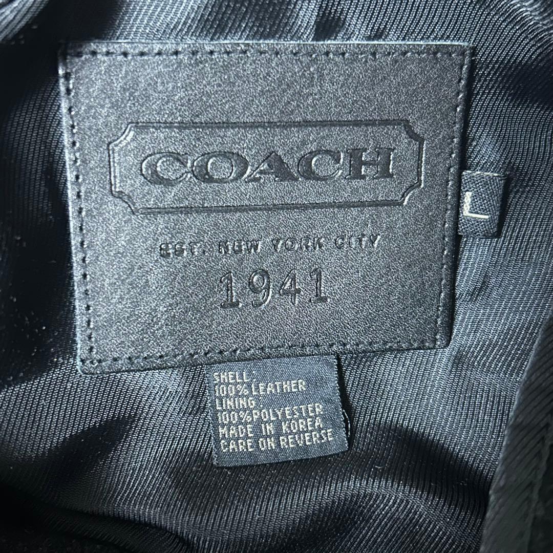 old coach カーコート レザージャケット black