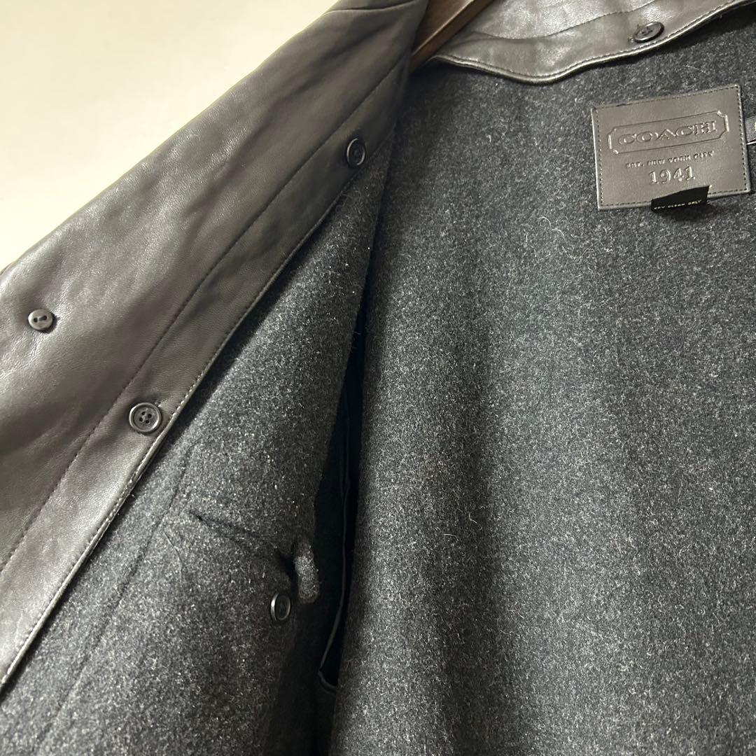 old coach カーコート レザージャケット black