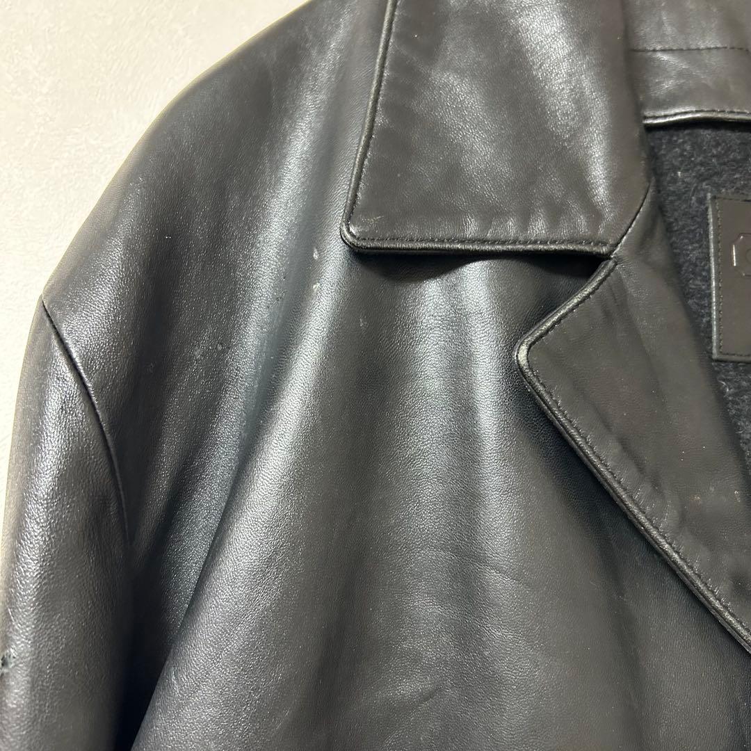 old coach カーコート レザージャケット black