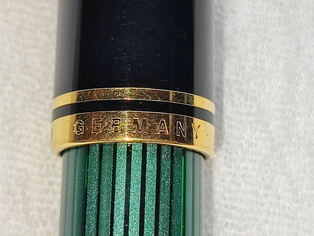 ペリカン スーべレーン M800 緑縞 字幅EF 18C-750　吸入式