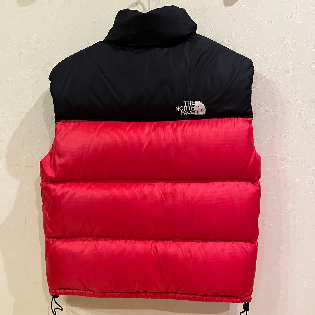 THE NORTH FACE ヌプシ ダウンベスト 赤黒【XL】 NF004AM