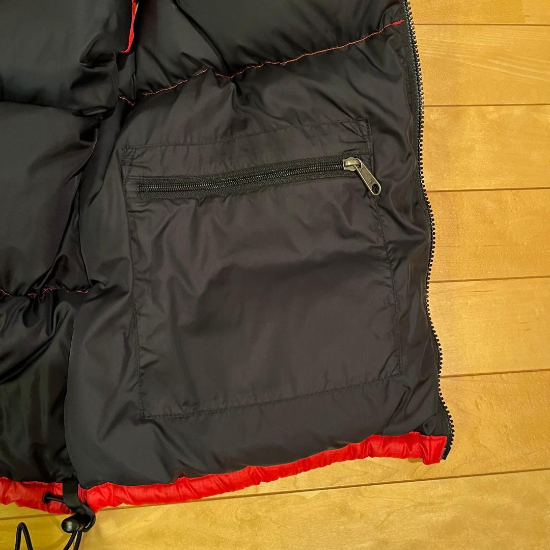 THE NORTH FACE ヌプシ ダウンベスト 赤黒【XL】 NF004AM