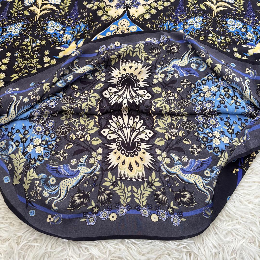 ETRO エトロ ペイズリー柄 シルク ポンチョ ケープ 総柄 フリーサイズ