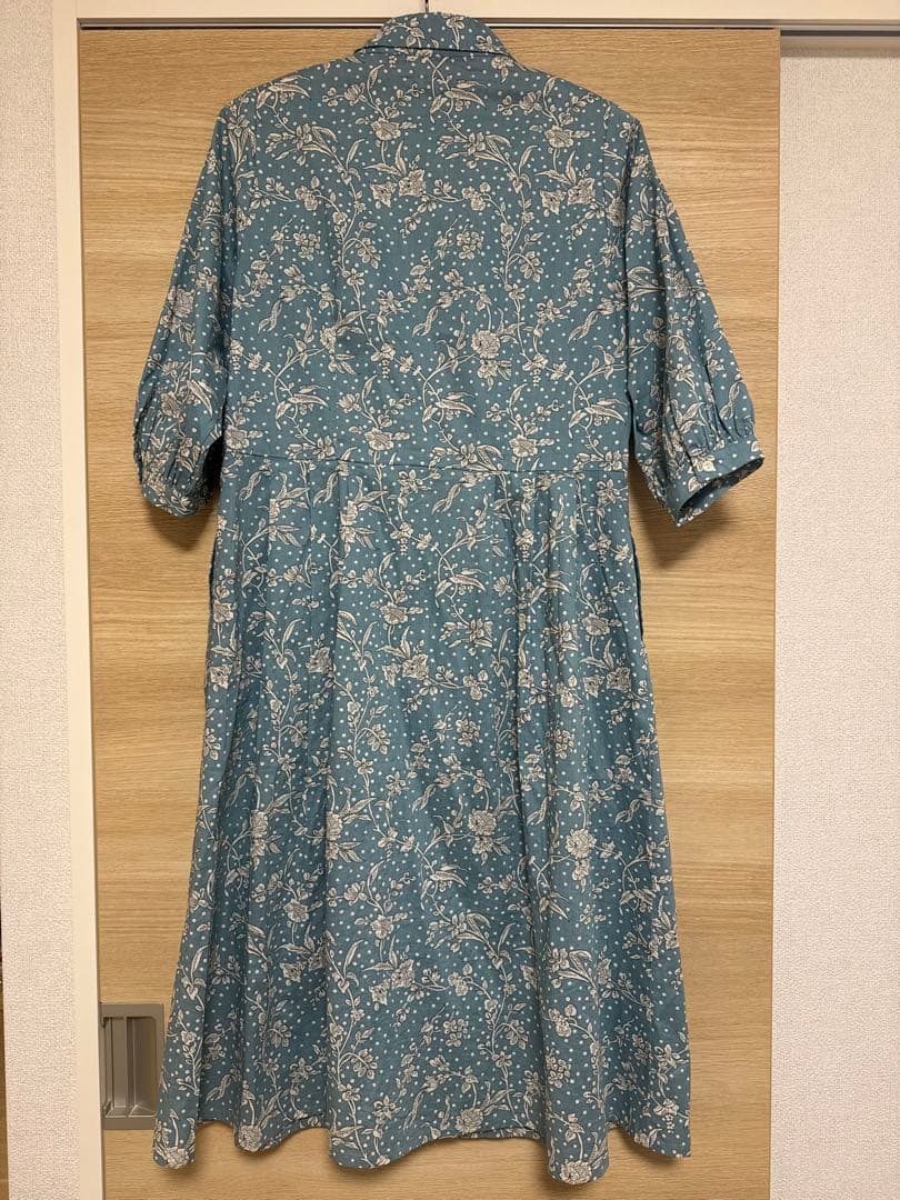 【タグなし未使用】Shower Party 花柄シャツワンピース 七分袖