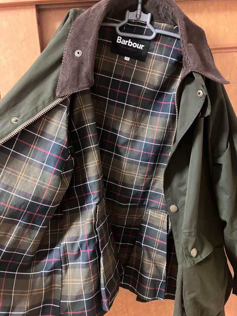Barbour ビデイル 38 グリーン ノンオイル タータンチェック 美品