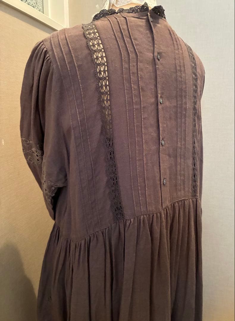 【美品】ツハルバイサマンサモスモス リネンレースワンピース