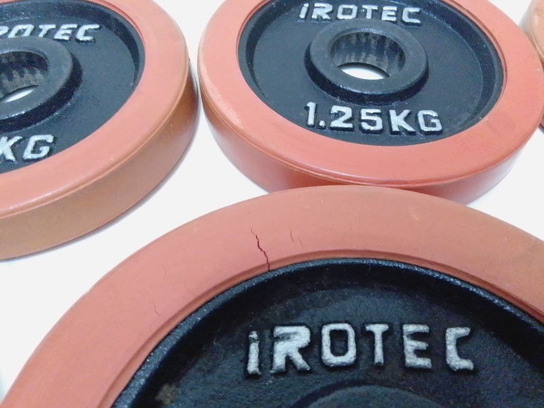iROTEC ラバー付 ダンベル プレート 約20kg セット アイロテック