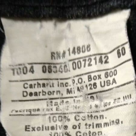 ◆【期間限定】 カーハート ダブルニー BLACK BO1 USA製