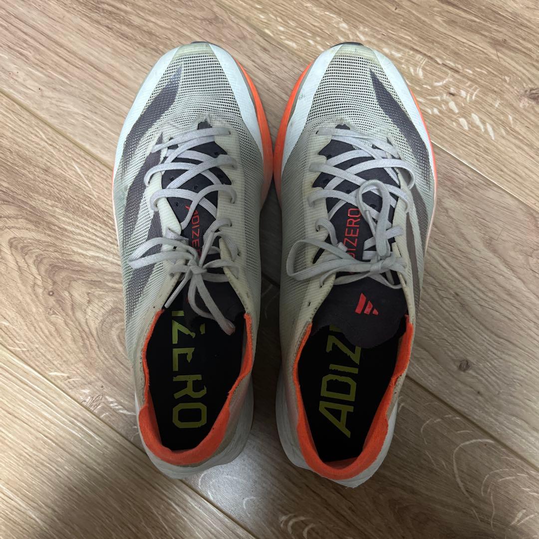 【値下げ⭕️】adizero ランニングシューズ ホワイト/オレンジ
