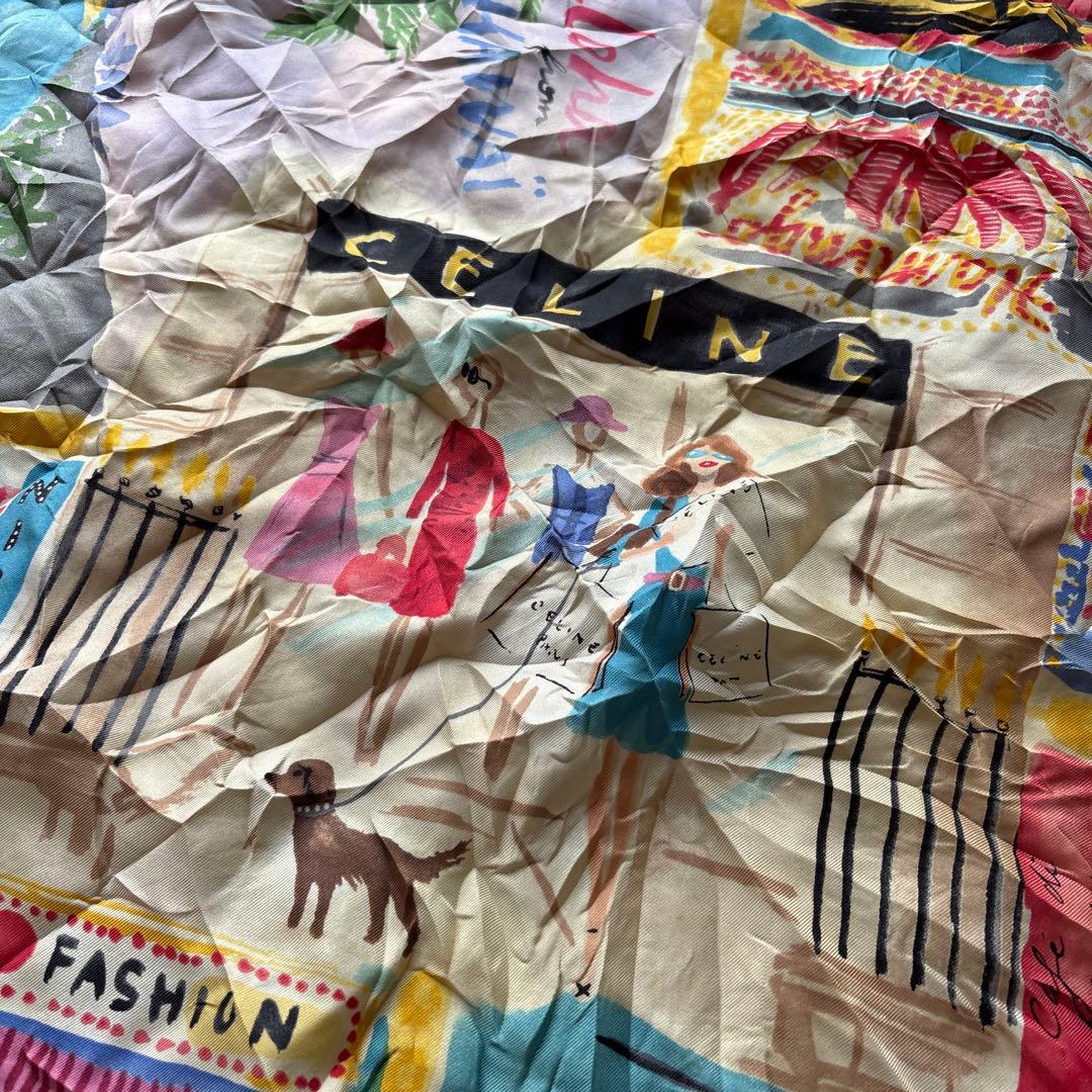 CELINE シルク スカーフ
