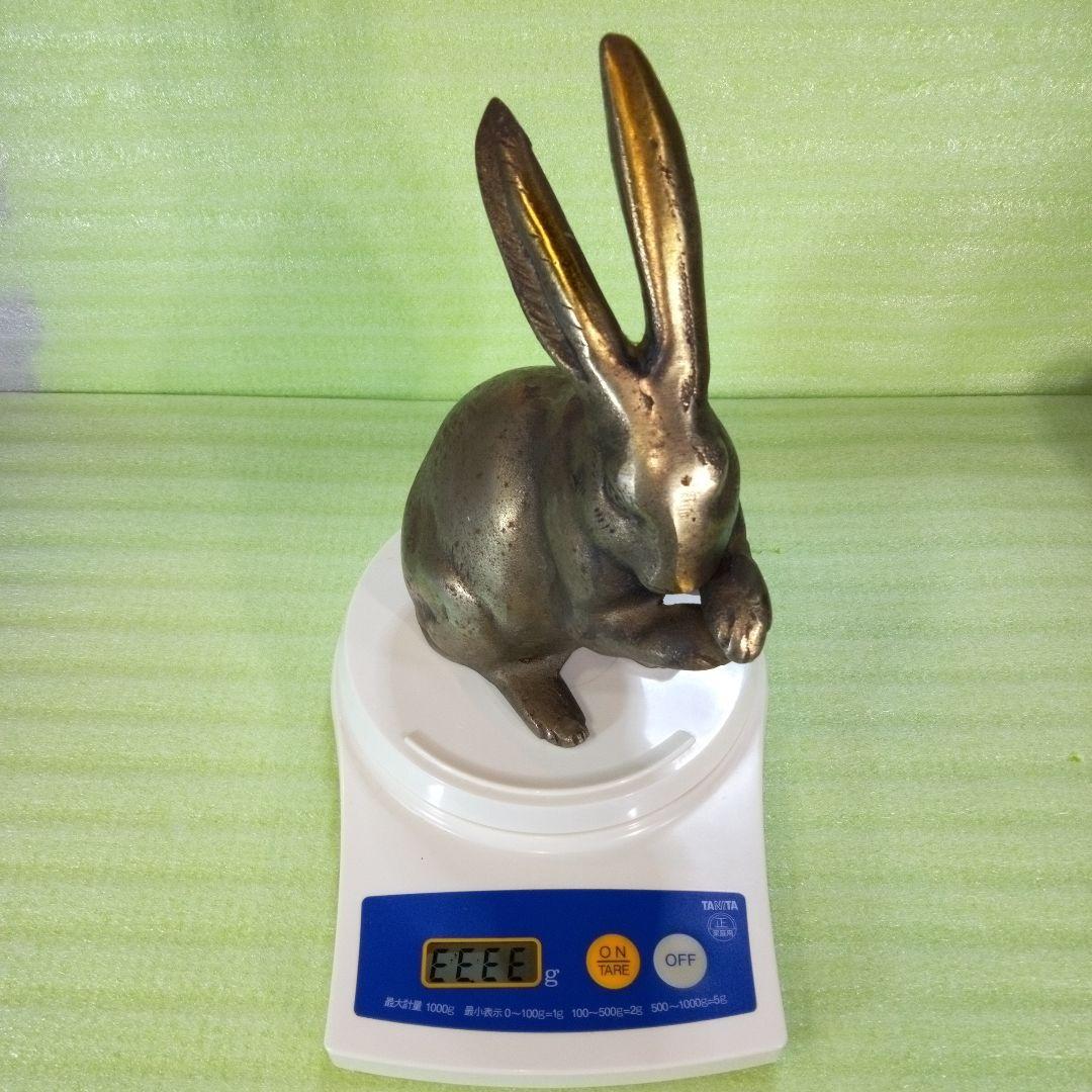 金属製　ウサギの置物　2体セット　おまとめ　まとめ売り　レトロ？　アンティーク？