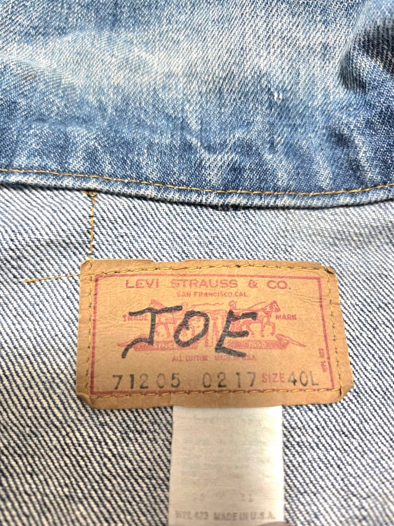 Levi's リーバイス 70's 71205 ケアタグ 40L small e
