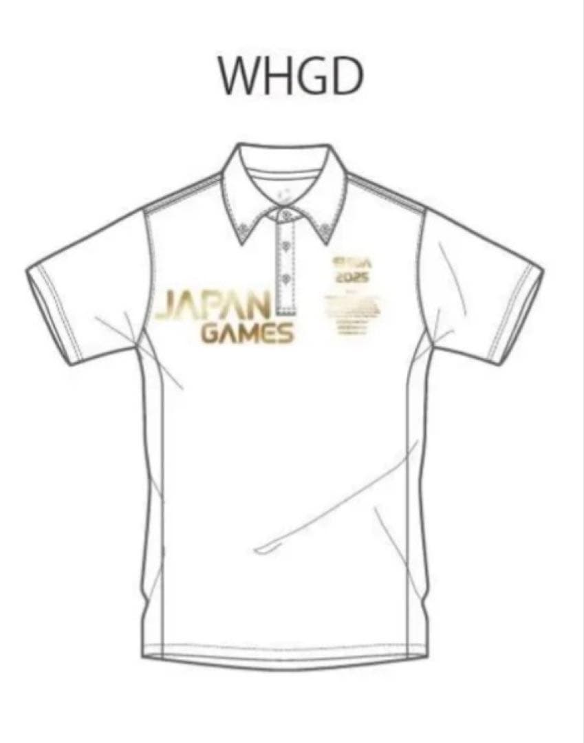 MOVE SPORT JAPAN GAMES 国体　ポロシャツ　白×ゴールド