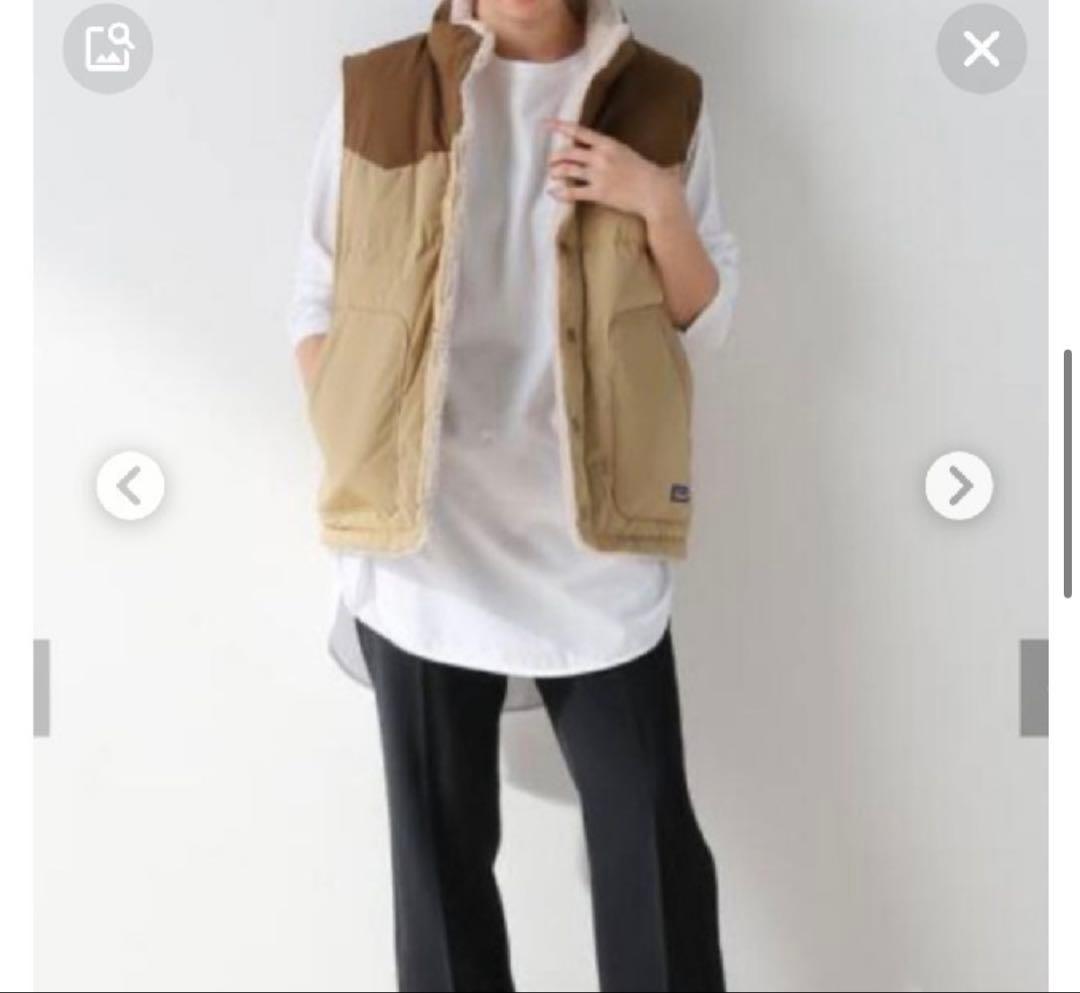s*a様 patagonia ダウンベスト ベージュ/ブラウン　リバーシブル　パ