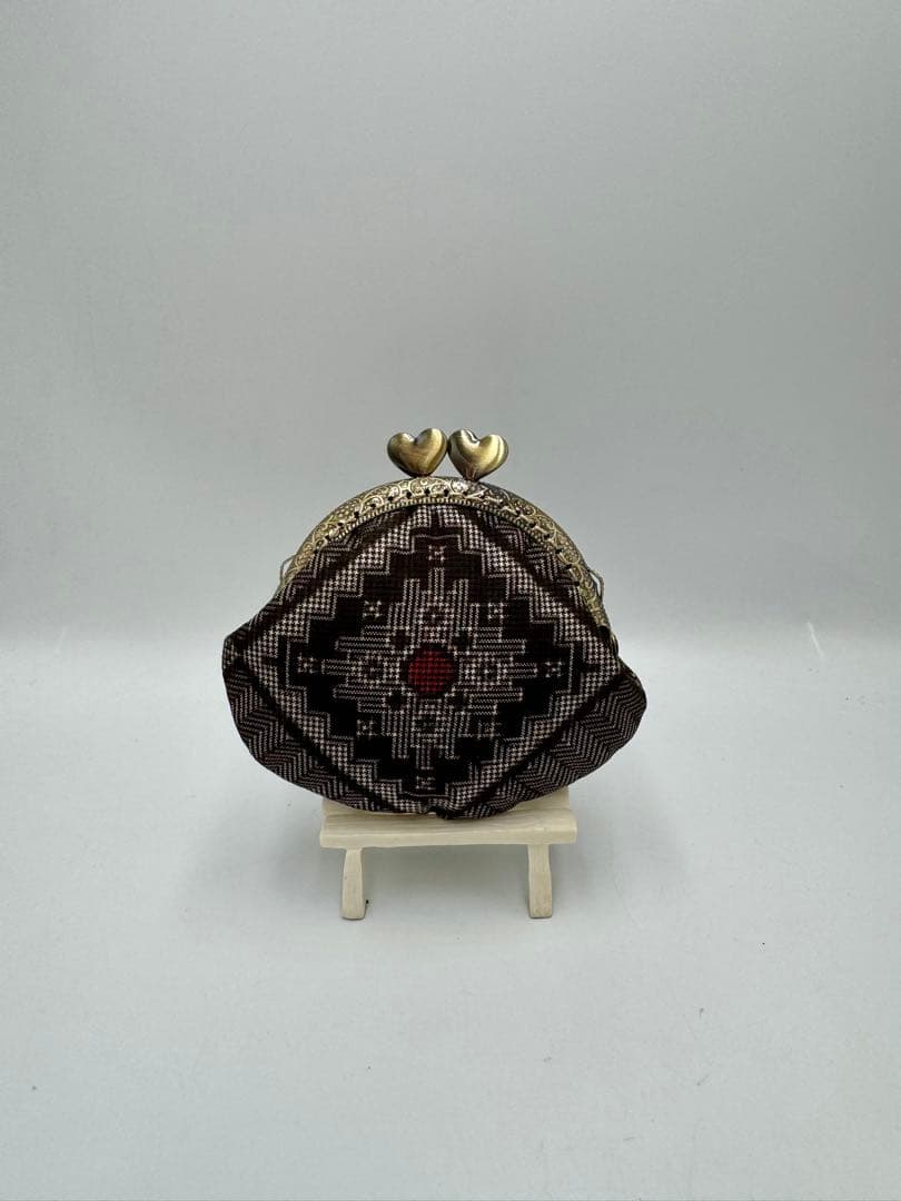 【ハンドメイド】 大島紬 着物リメイク　ハンド バッグ3点セット #328