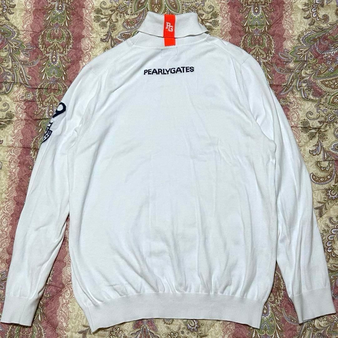 パーリーゲイツ　タートルネック　6 XL ゴルフ　ホワイト　ニット