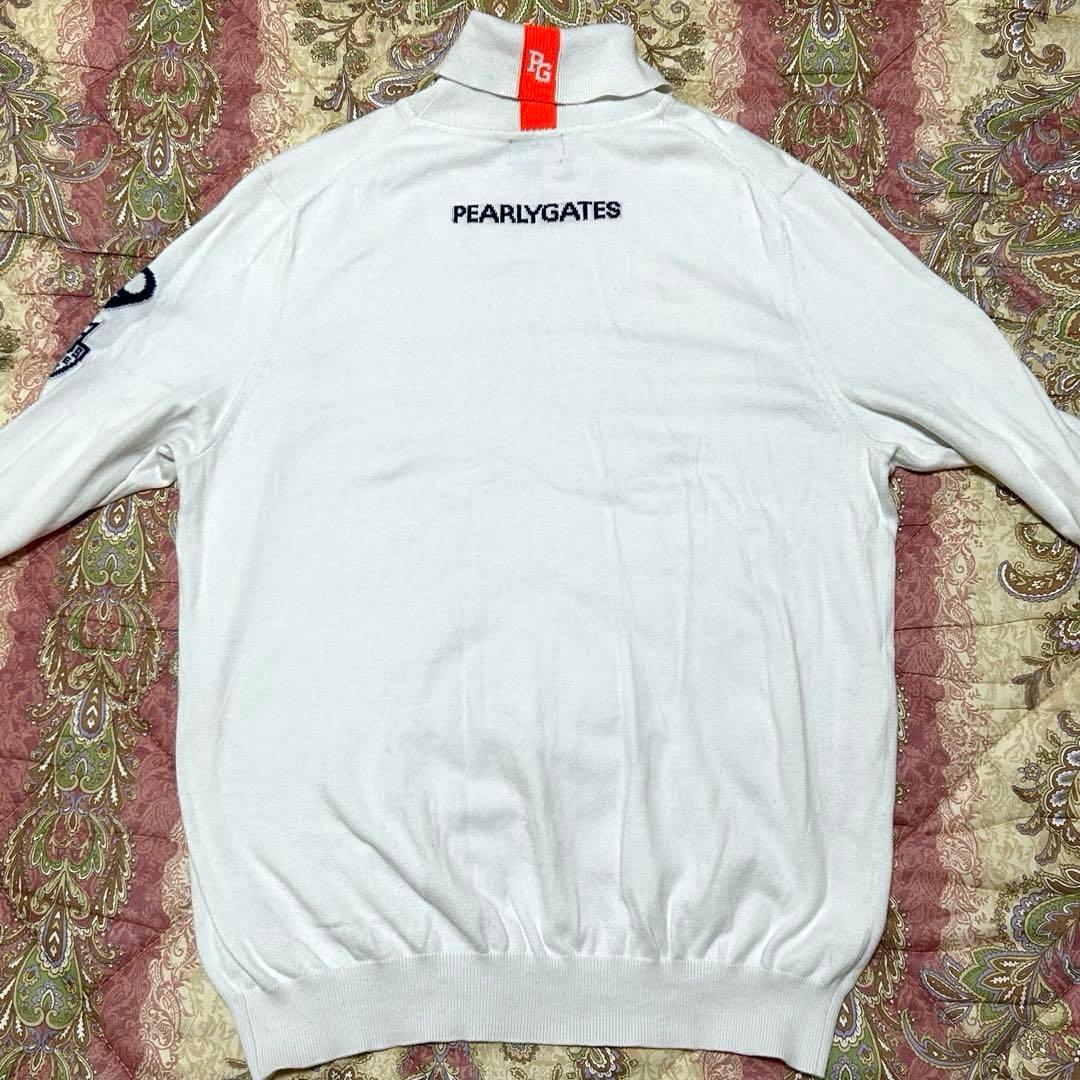 パーリーゲイツ　タートルネック　6 XL ゴルフ　ホワイト　ニット