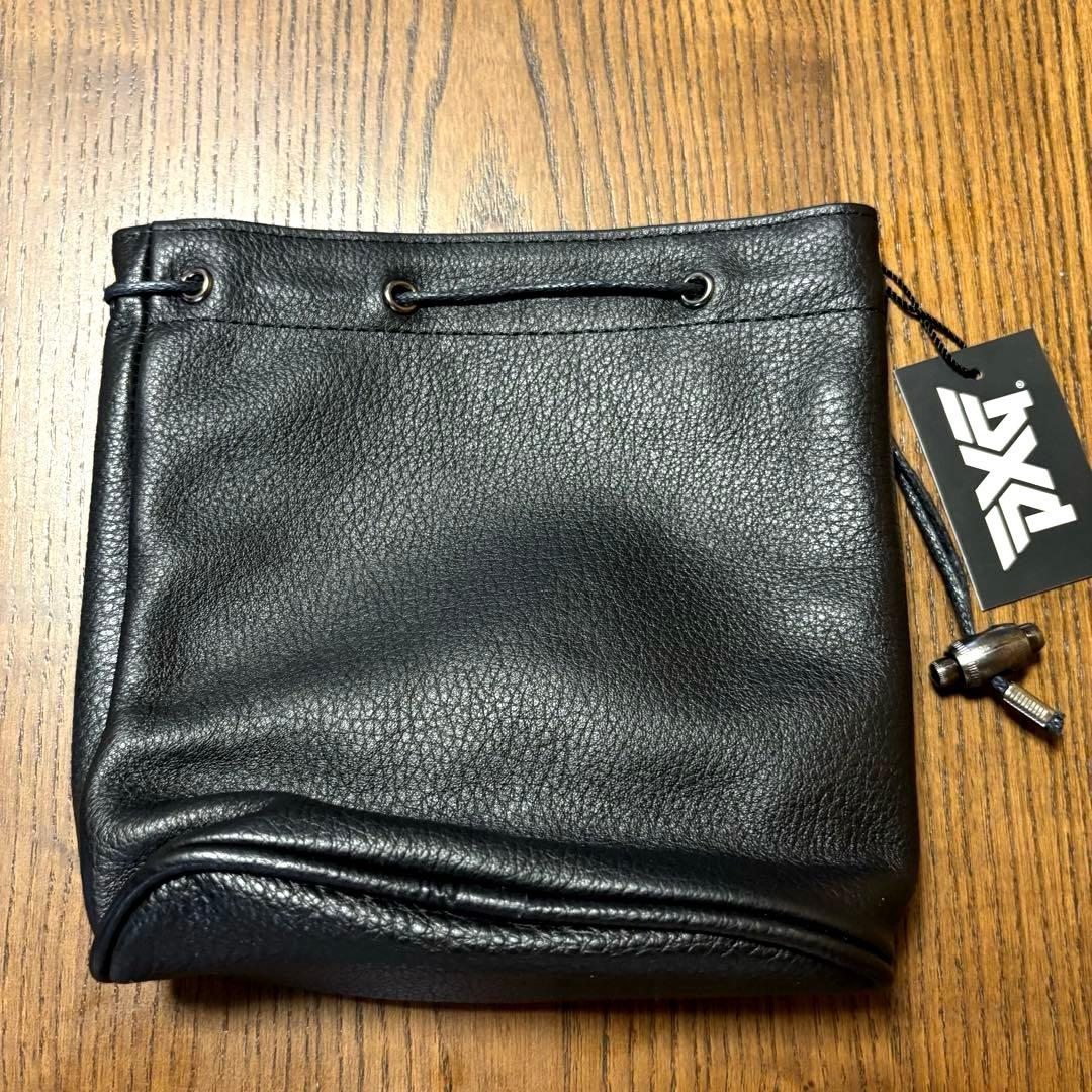 未使用PXG ピーエックスジー ラウンドポーチ レザー ゴルフ用バック
