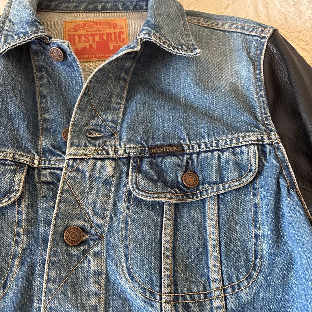 HYSTERIC GLAMOUR SP加工デニム レザージャケット　山下智久
