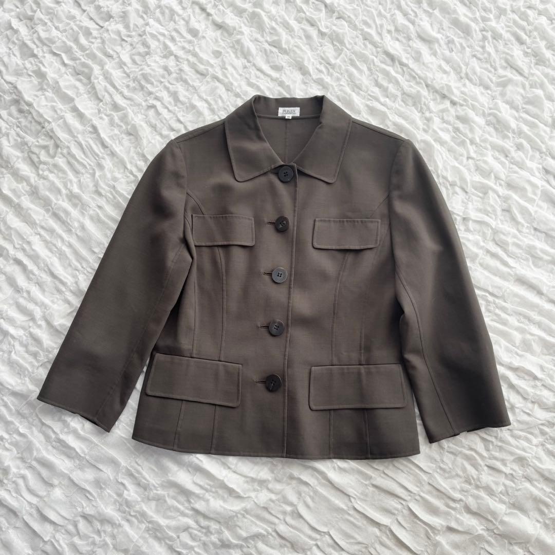 【美品】 フォクシーブティック シャツジャケット ジャケット ショート丈