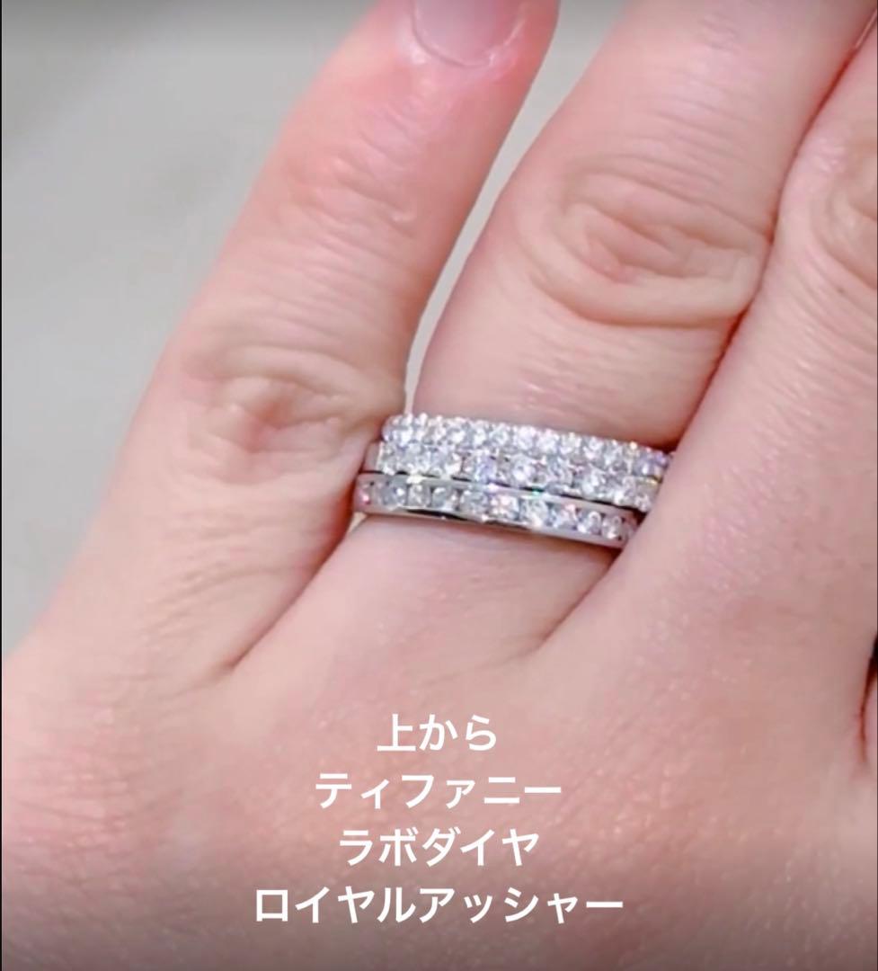 11号 0.593ct ラボダイヤ ハーフエタニティリング