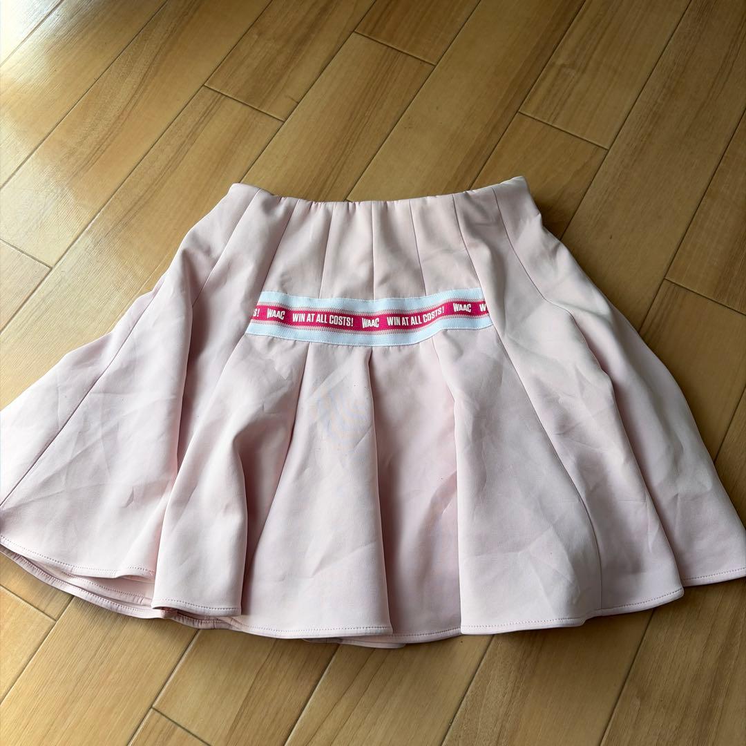 WAAC ピンク フレアスカート ゴルフウェア　プリーツスカート