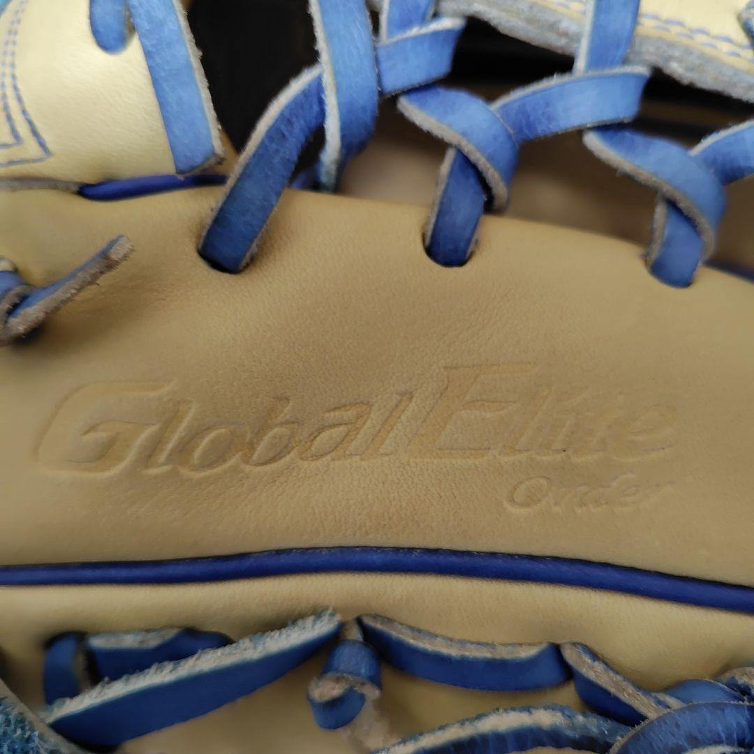 Global Elite 野球用グローブ ベージュ/青