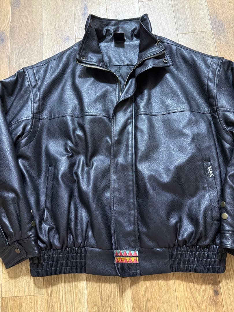 【美品】Xrage ジョジョ　空条承太郎 エコレーザージャケット