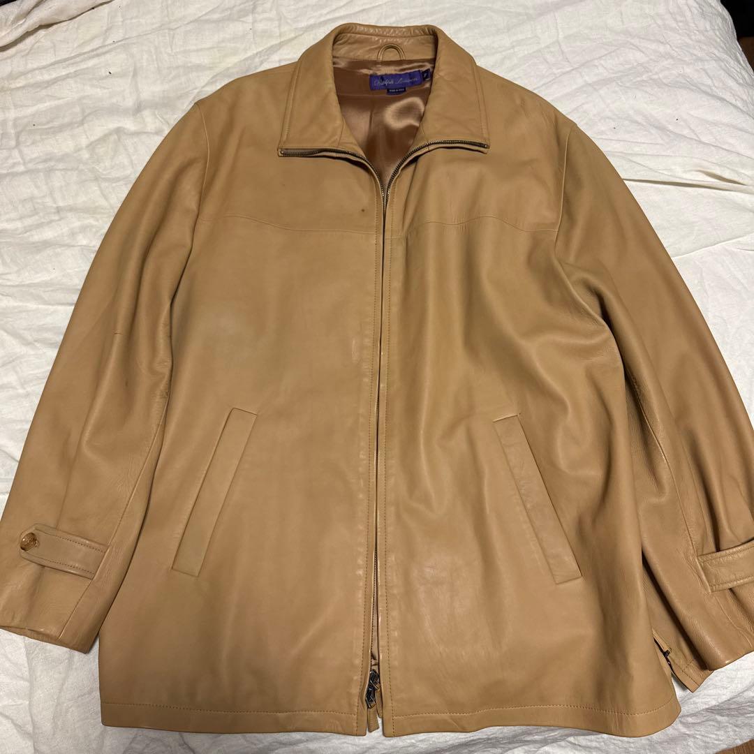 Ralph Lauren ベージュ レザージャケット L