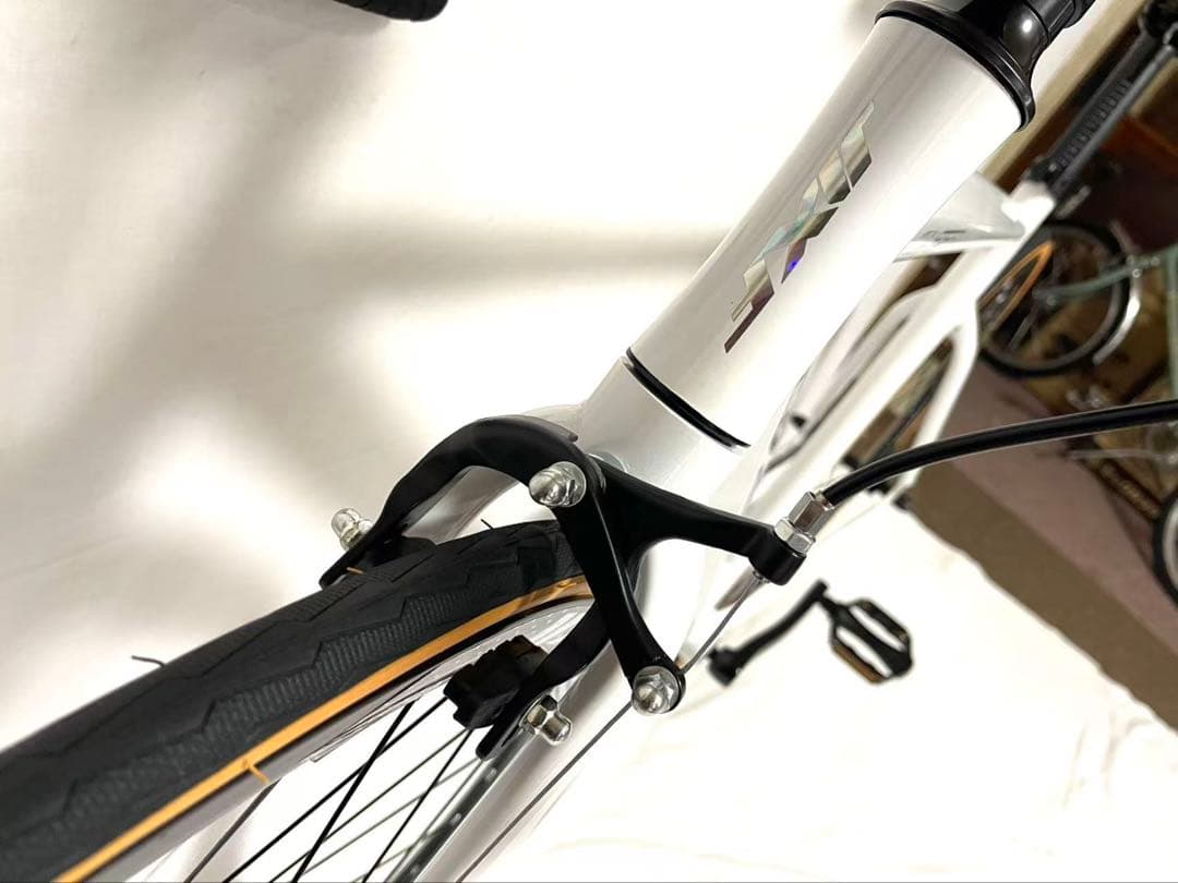 新品・未使用JIXFピストバイクFIXED GEARホワイトフロントブレーキ付