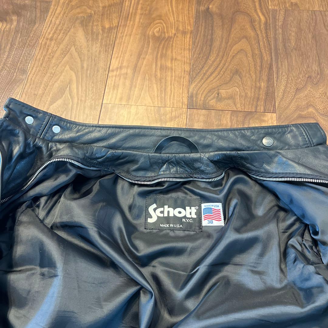 Schott シングルライダースジャケット 38サイズ　美品