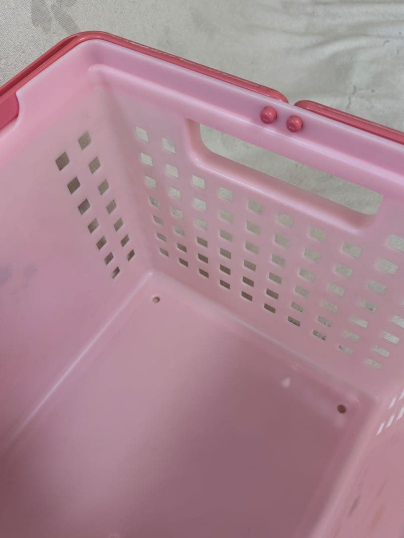 ハローキティ エンジェル プラスチックケース バスケット カゴ LL 平成 レア