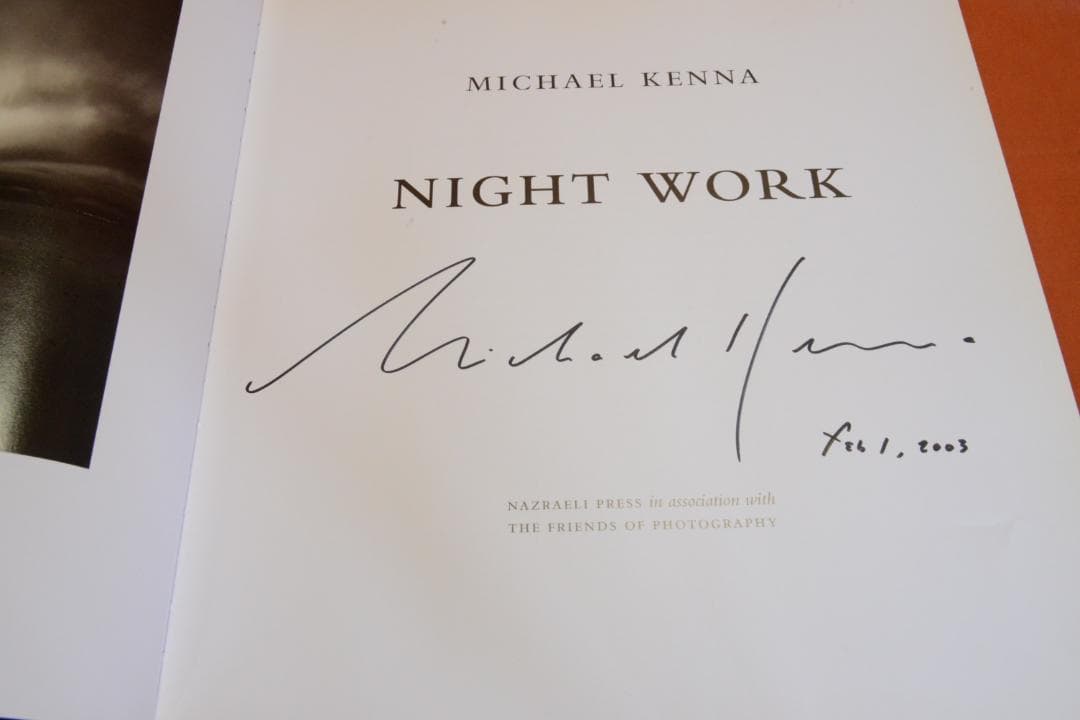 【Night Work 】 Michael Kenna　サイン入　2000年初版