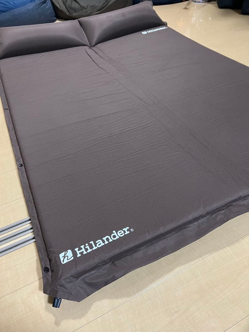 Hilander スエードインフレータブルマット ダブル ブラウン