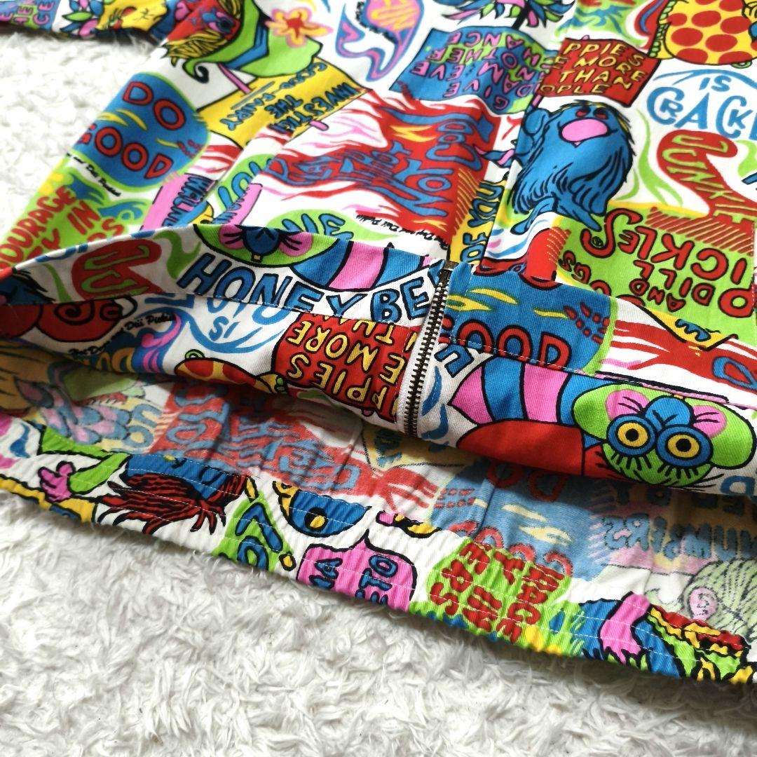 タグ付 モンスター 総柄 ジャケット ジップアップ コットンジャケット