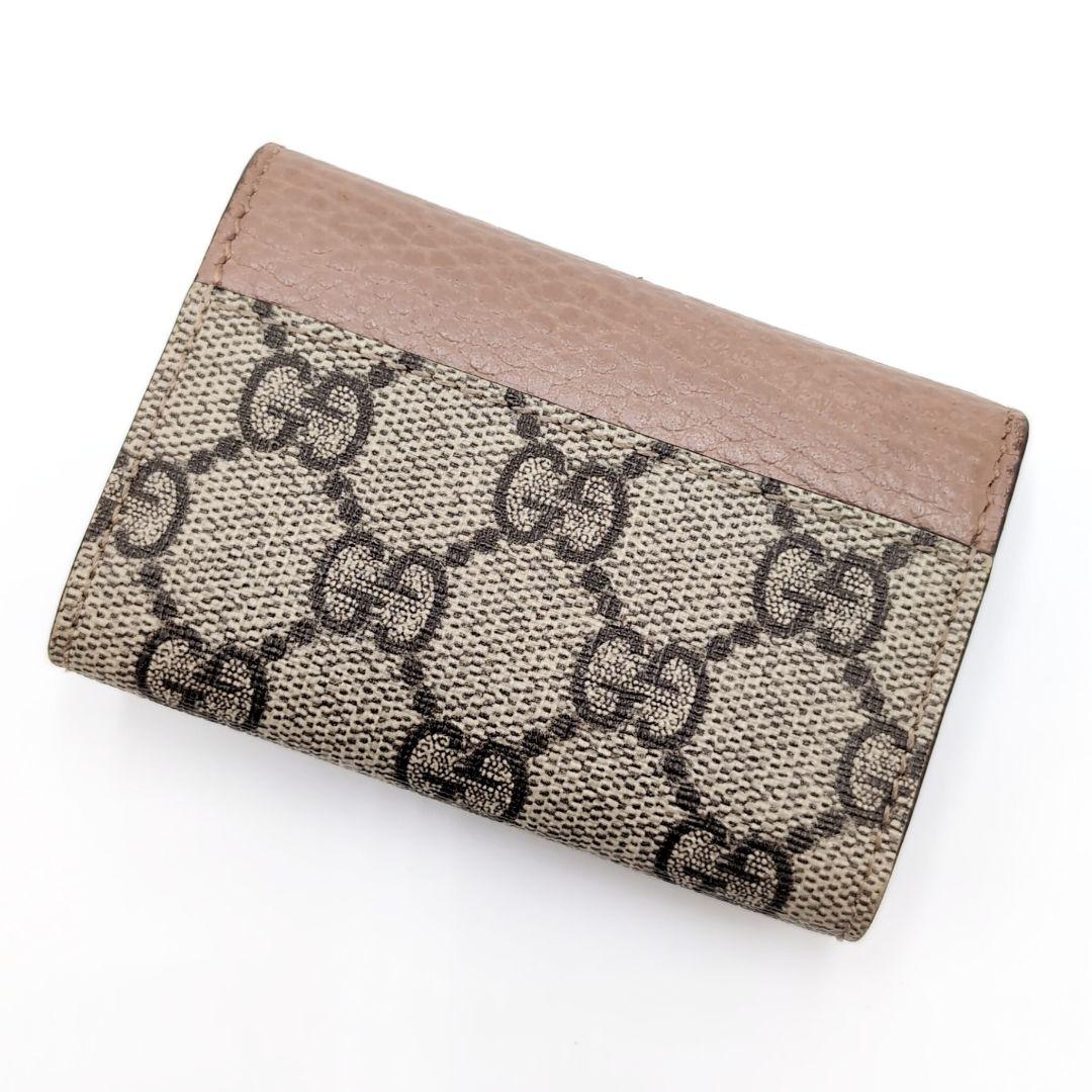GUCCI　6連キーケース　バイカラー　ダスティー　GGスプリーム　マーモント