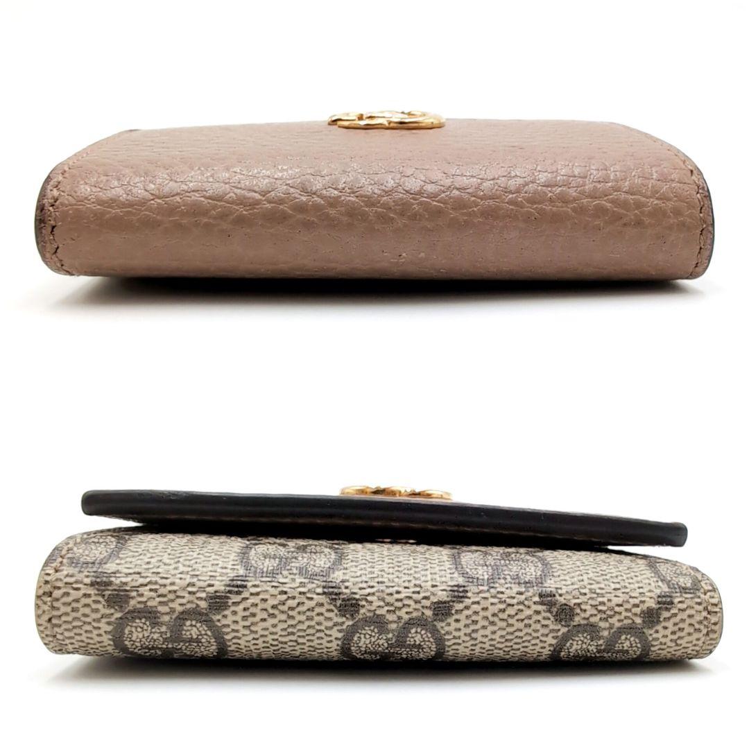 GUCCI　6連キーケース　バイカラー　ダスティー　GGスプリーム　マーモント