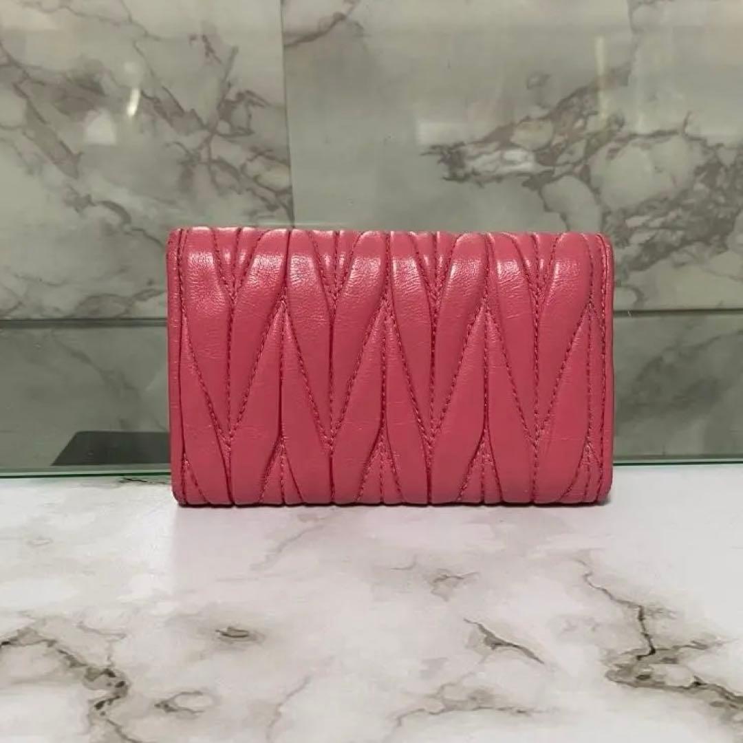 MIUMIU ミュウミュウ キーケース 6連 ピンゴールド 金 本革 レザー