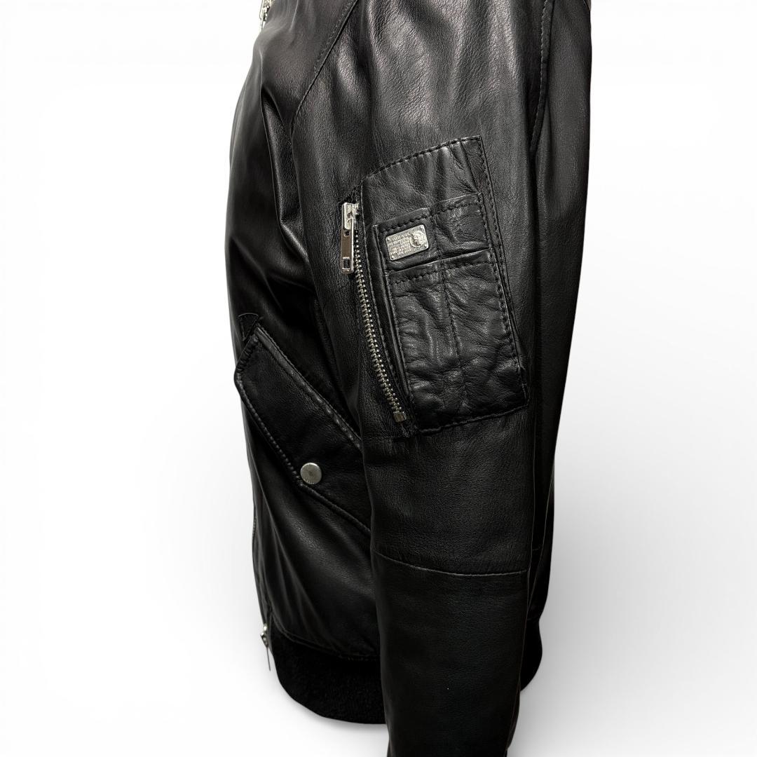 ✨大幅値下げ✨17,800円美品 ★DIESELディーゼル羊革MA-1S中綿