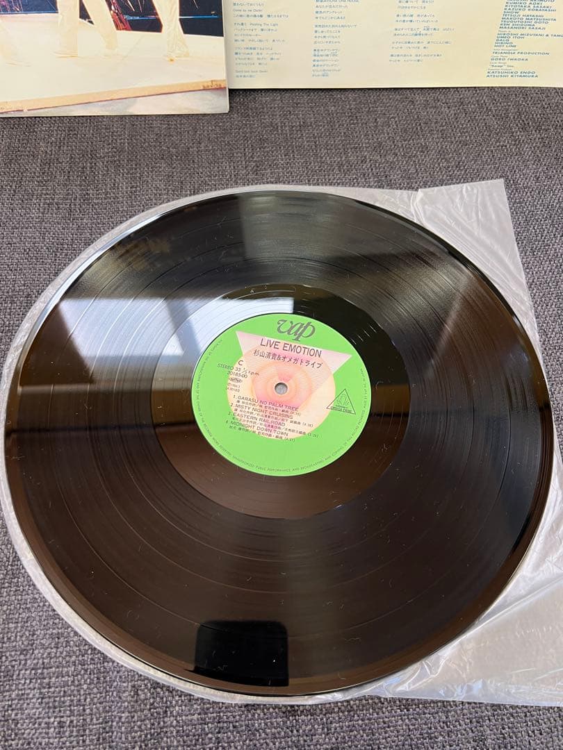 杉山清貴&オメガトライブ LIVE EMOTION 帯付　レコード1986年