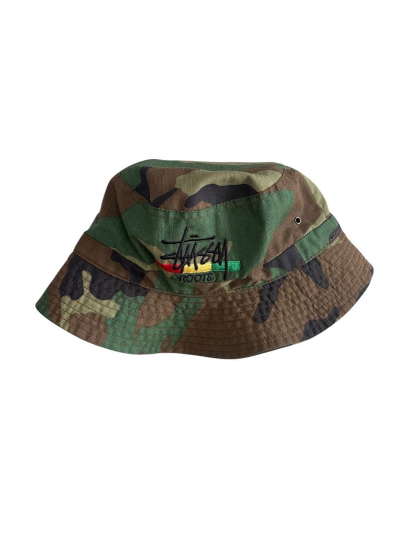 old stussy バケットハット usa製 カモフラ ラスタ