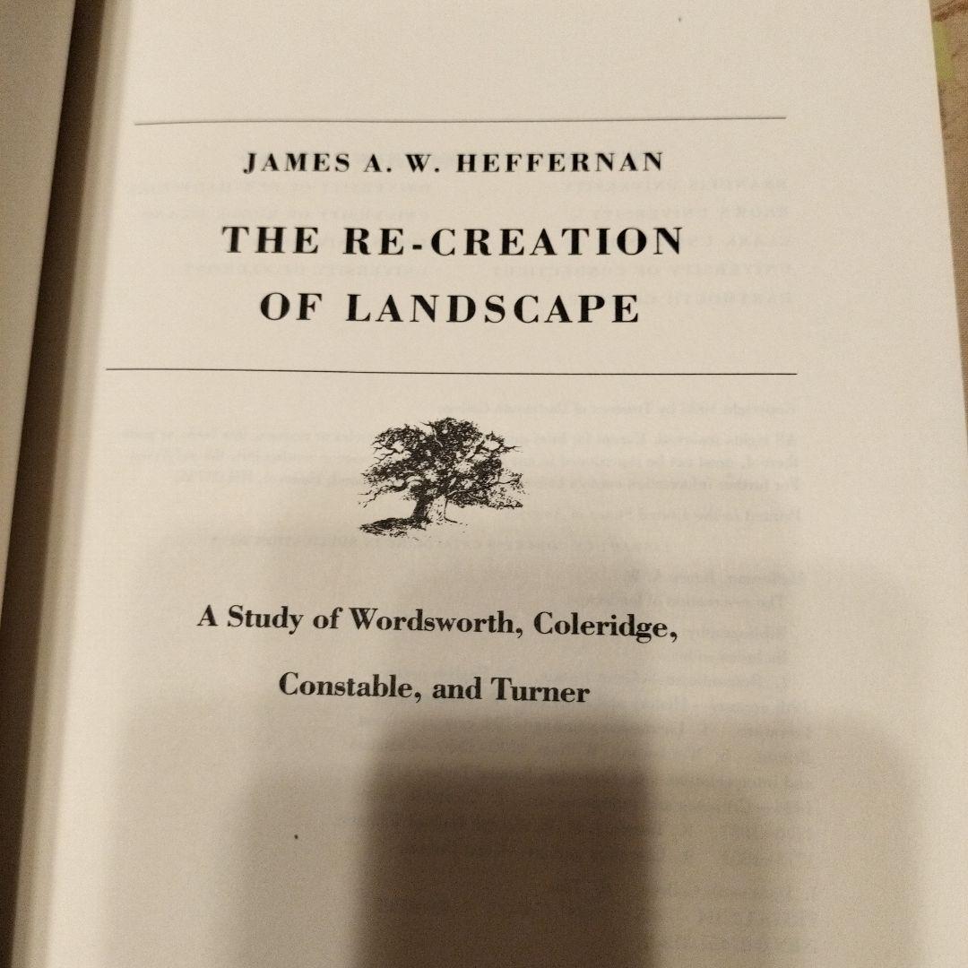 洋書 THE RE-CREATION OF LANDSCAPE