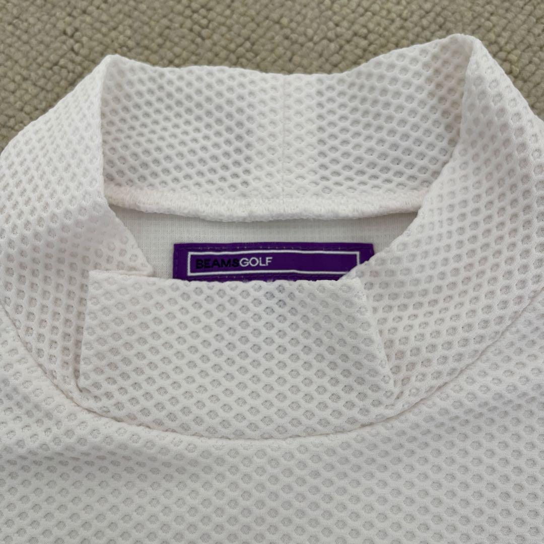 BEAMS GOLF モックネックシャツ Lサイズ ホワイト