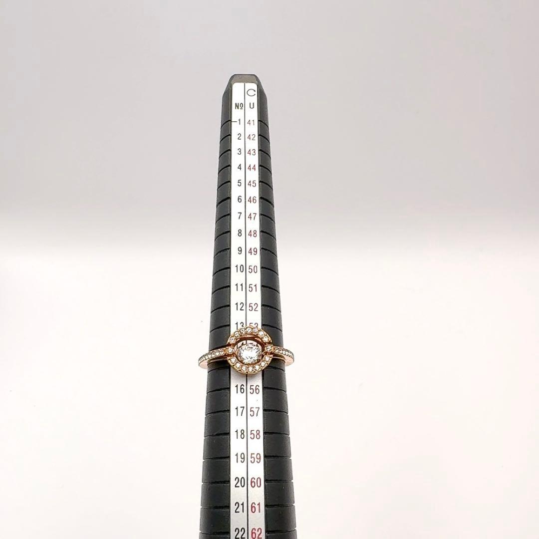 スワロフスキー　指輪　14号　ダンシングストーン　パヴェ　ゴールドトーン