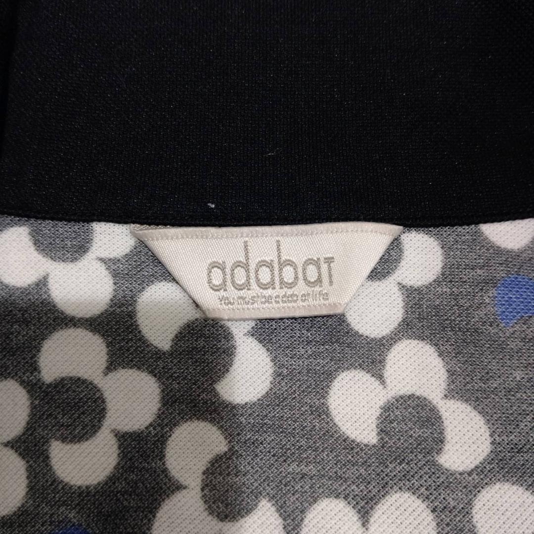 adabat アダバット レディース ゴルフウェア ハーフジップ 三つ葉柄 M